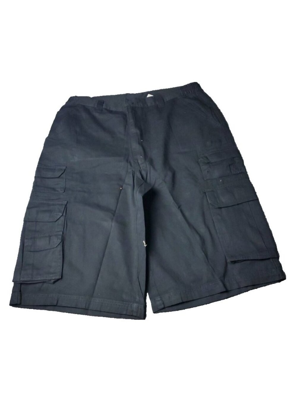 Boulder Creek Cargo Shorts Mens 36 Big Tall Black Elastic Utility Khaki LL y2K